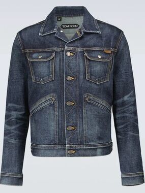 NWT - Tom Ford Indigo Blue Denim Trucker Jacket